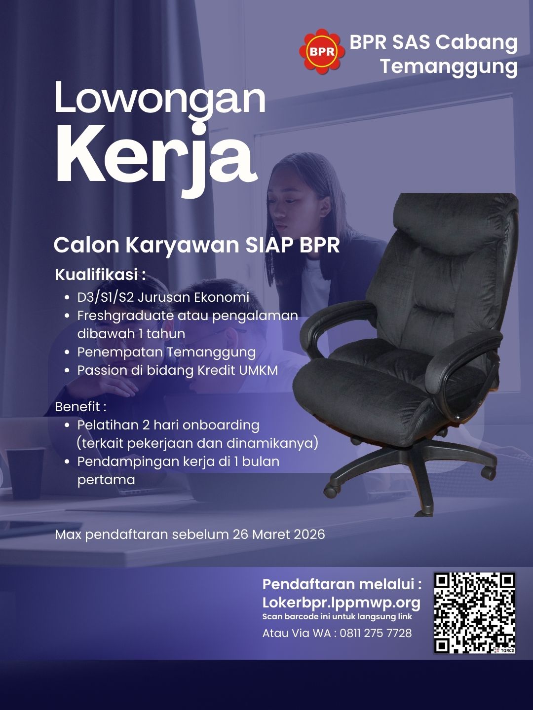 Lowongan Kerja SIAP BPR untuk Temanggung